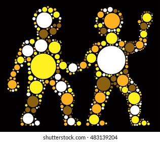Gemini shape vector design by color point