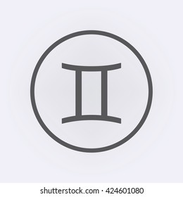 Gemini sign . Vector illustration