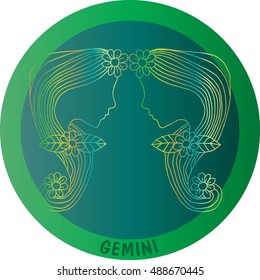 Gemini Sign in Zentangle
