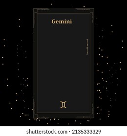 Gemini Signs, Zodiac Background. Beautiful vector images in the middle of a stellar galaxy with the constellation Gemini in front of the sphere with the symbol of the constellation Gemini.