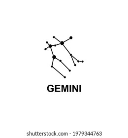 Gemini star zodiac icon vector sign symbol 