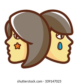  Gemini Vector Icon, Zodiac Element