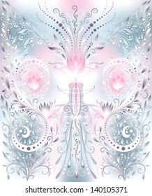 Gemini. Vector illustration in tender colors