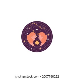 Gemini Vector On White Background
