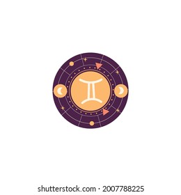 Gemini Vector On White Background