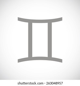 Gemini web black icon on a white background. Vector symbol