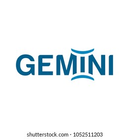 Gemini Word Symbol Vector Logo Stock Vector (Royalty Free) 1052511203 ...