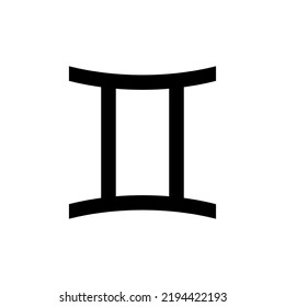 Gemini Zodiac Astrology Sign Icon Logo Symbol Vector Isolated on White