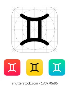 Gemini zodiac icon Vector illustration.
