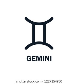 Gemini zodiac icon vector logo template