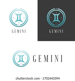 Gemini Zodiac Logo Template Vector 