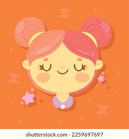 gemini zodiac sign cute icon