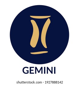 Gemini zodiac sign is isolated. Astrology. The science of the stars.