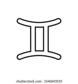 Gemini zodiac sign line icon vector symbol