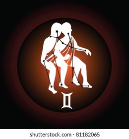 Gemini zodiac sign vector
