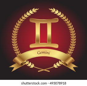 Gemini zodiac sign.Gemini zodiac.Vector illustration.