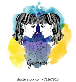 Gemini. Zodiac Signs Girl