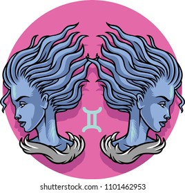 Gemini zodiac sign/symbol.