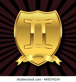 Gemini zodiac sign.Zodiac icon.Vector illustration.