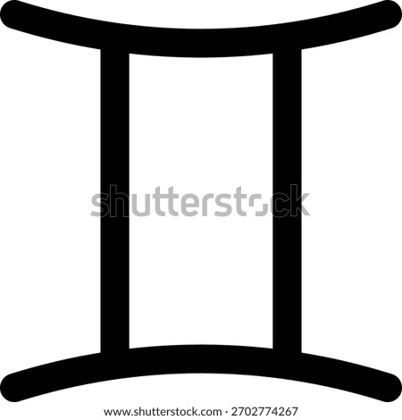 Gemini, Zodiac, Unicode Outline Icon