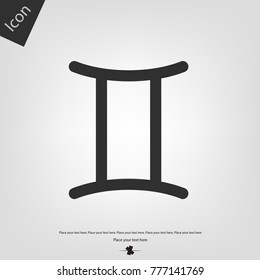 Gemini zodiac vector icon
