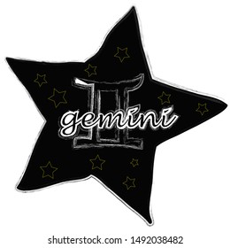 Gemini.Horoscope scene with zodiac sing.Astrology.
