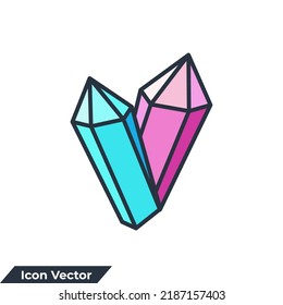 gemology icon logo vector illustration. gem symbol template for graphic and web design collection