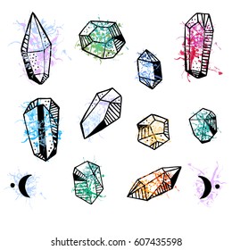 Gems and crystals set