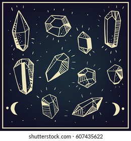 Gems and crystals set