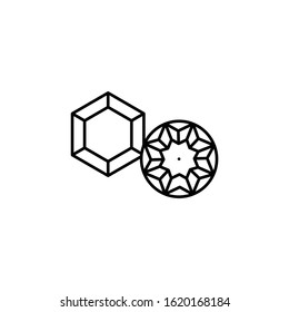 gems, diamond line icon. Elements of wedding illustration icons. Signs, symbols can be used for web, logo, mobile app, UI, UX