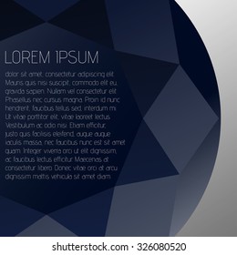 Gems diamond sapphire background vector, abstract geometric luxury style and sharp three dimensional graphics text box