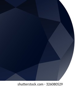 Gems diamond sapphire background vector, abstract geometric luxury style and sharp three dimensional graphics text box