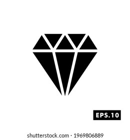 Gems icon vector. Diamond icon or logo isolated sign symbol vector illustration