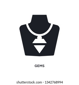 gems isolated icon. simple element illustration from luxury concept icons. gems editable logo sign symbol design on white background. can be use for web and mobile