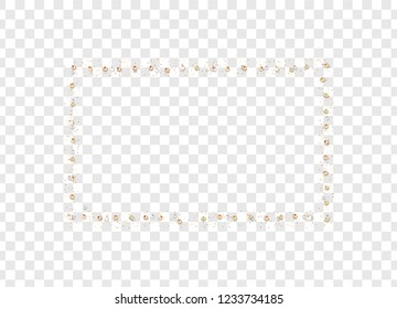 Gems isolated on transparent background. Iridescent sequins.