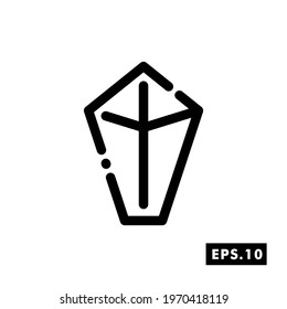 Gems line icon vector. Diamond icon or logo isolated sign symbol vector illustration