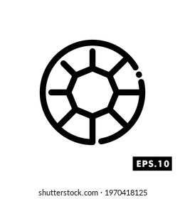 Gems line icon vector. Diamond icon or logo isolated sign symbol vector illustration
