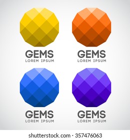 Gems Logo Design : Vector Illustration