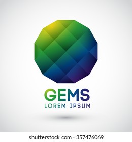 Gems Logo Design : Vector Illustration