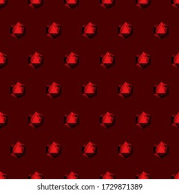 Gemas en el fondo rojo vip. Patrón de gemas de joyas rojas de la lumbre para papel impreso, textil, tejido o papel pintado. Cristales geométricos