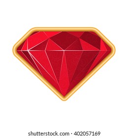 Gems on white background. 