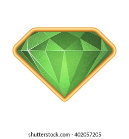 Gems on white background. 