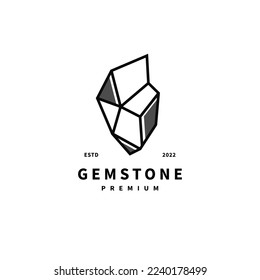 gems stone geometric icon logo design