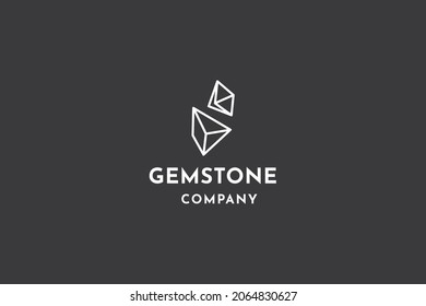 Inspiración vectorial en el diseño del logo de Gems stone.