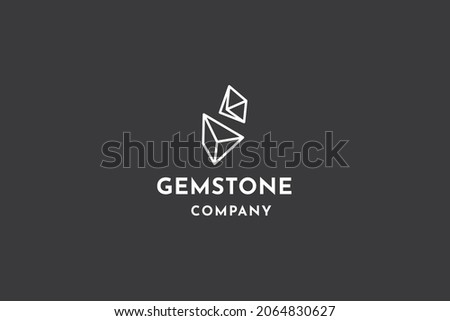 Gems stone logo design vector inspiration.