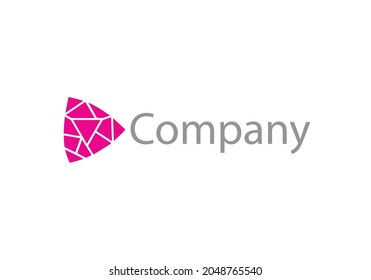 Gems, Stone, pink, Typography minimalist  digital fashion future creative logo vector illustration
