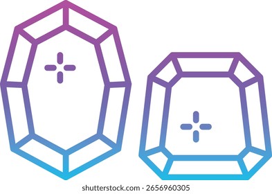 Icono de Vector de gemas. Se puede utilizar para aplicaciones de impresión, móviles y de Web.