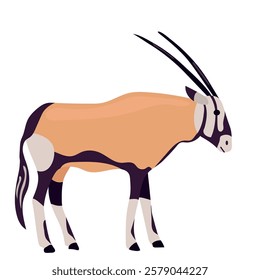 Gemsbok icon clipart avatar logotype isolated illustration