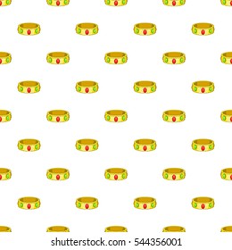 Gemstone bracelet pattern. Cartoon illustration of gemstone bracelet vector pattern for web