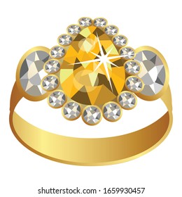 Icono de la corona Gemstone. Caricatura de un icono vectorial de la corona de piedras preciosas para el diseño web aislado en fondo blanco